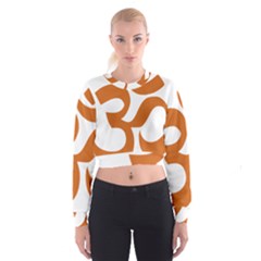 Hindu Om Symbol (chocolate Brown) Cropped Sweatshirt by abbeyz71