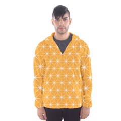 Yellow Stars Iso Line White Hooded Wind Breaker (men) by Mariart