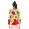Polkadot Color Rainbow Red Blue Yellow Green Hooded Wind Breaker (Women) View2