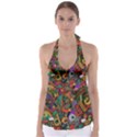 Monsters Colorful Doodle Babydoll Tankini Top View1