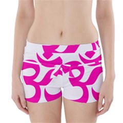 Hindu Om Symbol (pink) Boyleg Bikini Wrap Bottoms by abbeyz71