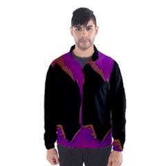 Buffalo Fractal Black Purple Space Wind Breaker (men) by Mariart