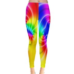 Complex Orange Red Pink Hole Yellow Green Blue Leggings  by Mariart
