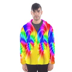 Complex Orange Red Pink Hole Yellow Green Blue Hooded Wind Breaker (men) by Mariart