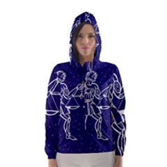 Libra Zodiac Star Hooded Wind Breaker (women) by Mariart