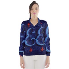 Marquis Love Dope Lettering Blue Red Alphabet E Wind Breaker (women) by Mariart