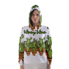Cactus - Dont Be A Prick Hooded Wind Breaker (women) by Valentinaart