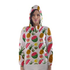 Fruits Pattern Hooded Wind Breaker (women)