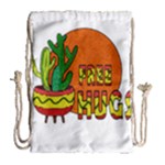 Cactus - free hugs Drawstring Bag (Large)