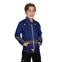 Star Moon Good Night Blue Sky Yellow Light Wind Breaker (kids) by Mariart