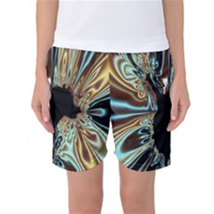Silver Gold Hole Black Space Women s Basketball Shorts by Mariart