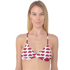 Watermelon Pattern Reversible Tri Bikini Top by Nexatart