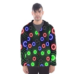 Neons Couleurs Circle Light Green Red Line Hooded Wind Breaker (men) by Mariart