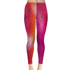 Color Glass Rainbow Green Yellow Gold Pink Purple Red Blue Leggings  by Mariart