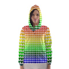 Rainbow Love Hooded Wind Breaker (women) by Nexatart
