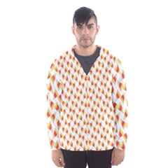 Candy Corn Seamless Pattern Hooded Wind Breaker (men) by Nexatart