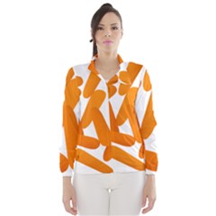 Carrot Vegetables Orange Wind Breaker (women) by Mariart