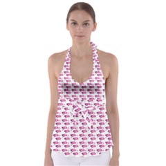 Heart Love Pink Purple Babydoll Tankini Top by Mariart