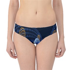 Fractal Balls Flying Ultra Space Circle Round Line Light Blue Sky Gold Hipster Bikini Bottoms by Mariart