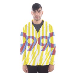 Number 9 Line Vertical Yellow Red Blue White Wae Chevron Hooded Wind Breaker (men) by Mariart