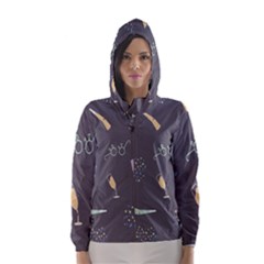 Bottle Party Glasses Hooded Wind Breaker (women) by Mariart