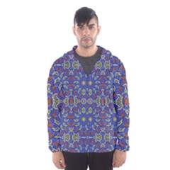 Colorful Ethnic Design Hooded Wind Breaker (men) by dflcprintsclothing