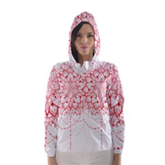 Mandala Pretty Design Pattern Hooded Wind Breaker (women) by Nexatart