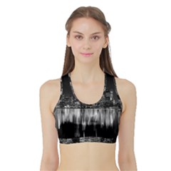 City Panorama Sports Bra With Border by Valentinaart