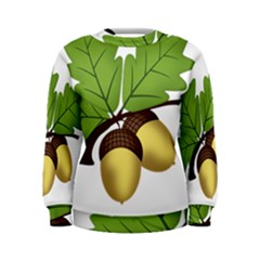 Acorn Hazelnuts Nature Forest Women s Sweatshirt by Nexatart