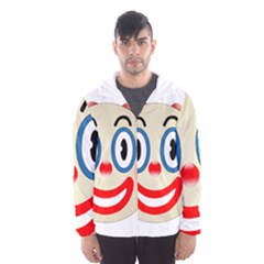 Clown Funny Make Up Whatsapp Hooded Wind Breaker (men) by Nexatart