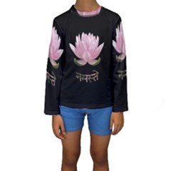 Namaste - Lotus Kids  Long Sleeve Swimwear by Valentinaart