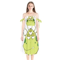 The Most Ugly Alien Ever Shoulder Tie Bardot Midi Dress by Catifornia