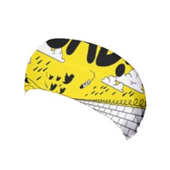 Have Meant  Tech Science Future Sad Yellow Street Yoga Headband by Mariart