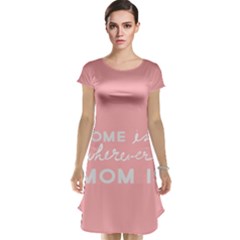 Home Love Mom Sexy Pink Cap Sleeve Nightdress by Mariart