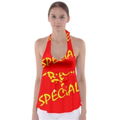 Special Sale Spot Red Yellow Polka Babydoll Tankini Top by Mariart
