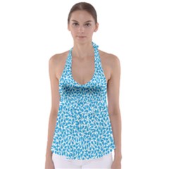 Pattern Blue Babydoll Tankini Top by Mariart