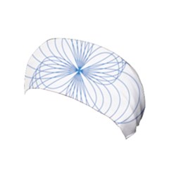Blue Spirograph Pattern Drawing Design Yoga Headband