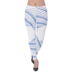 Spirograph Spiral Pattern Geometric Velvet Leggings by Nexatart