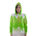 Leaves Green Nature Reflection Hooded Wind Breaker (Women) View1