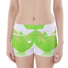 Leaves Green Nature Reflection Boyleg Bikini Wrap Bottoms by Nexatart