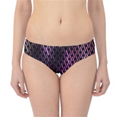 Light Lines Purple Black Hipster Bikini Bottoms by Mariart