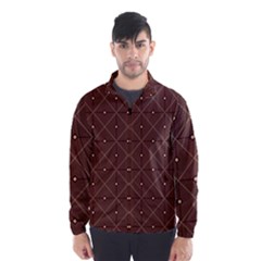 Coloured Line Squares Brown Plaid Chevron Wind Breaker (men) by Mariart