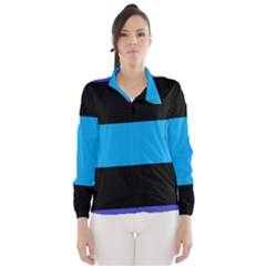 Tomboy Playboy Flag Blue Black Mline Wind Breaker (women) by Mariart