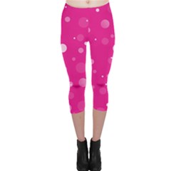 Decorative Dots Pattern Capri Leggings  by ValentinaDesign