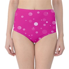 Decorative Dots Pattern High-waist Bikini Bottoms by ValentinaDesign