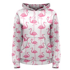 Pink Flamingos Pattern Women s Pullover Hoodie by Nexatart