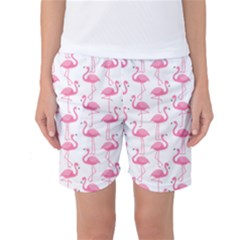 Pink Flamingos Pattern Women s Basketball Shorts by Nexatart