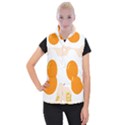 Egg Eating Chicken Omelette Food Women s Button Up Puffer Vest View1