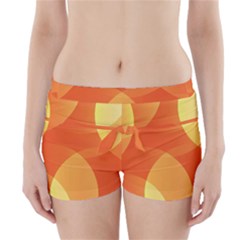 Abstract Orange Yellow Red Color Boyleg Bikini Wrap Bottoms by Nexatart