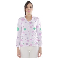 Decorative Dots Pattern Wind Breaker (women) by ValentinaDesign